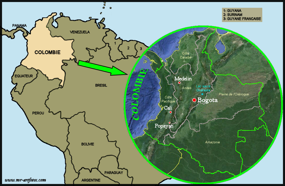 Situation geographique de la Colombie